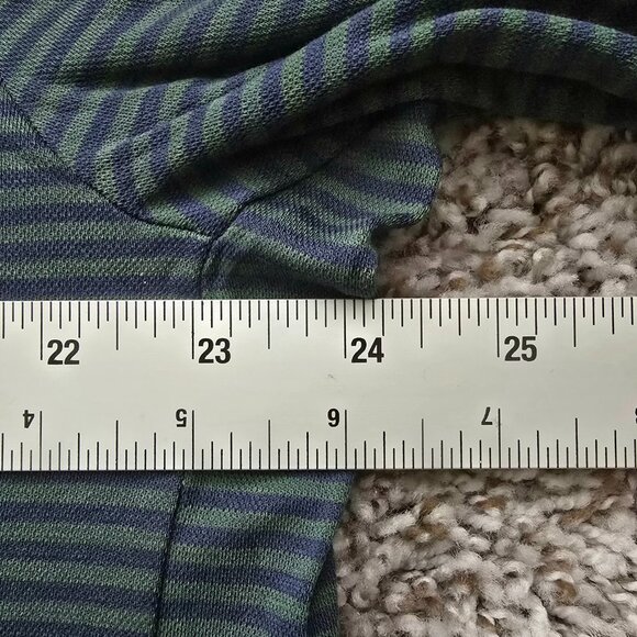 Men's J. Crew Slim Fit Extra-Large Blue/Green Stripped Performance Polo - Picture 3 of 5